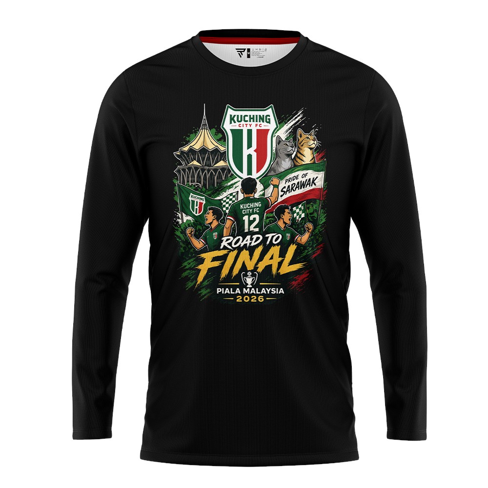 TSHIRT ROAD TO FINAL KUCHING CITY FC LENGAN PANJANG