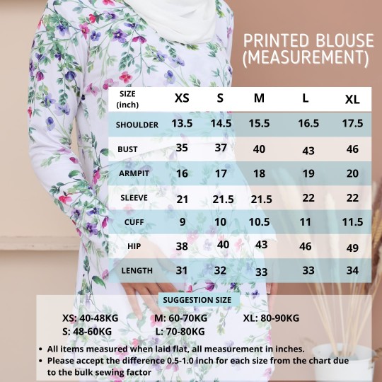 AS-IS PRINTED  INARA BLOUSE