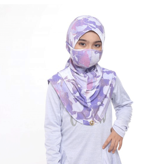 KIDS SARUNG BLOSSOM PRINTED LAVENDER