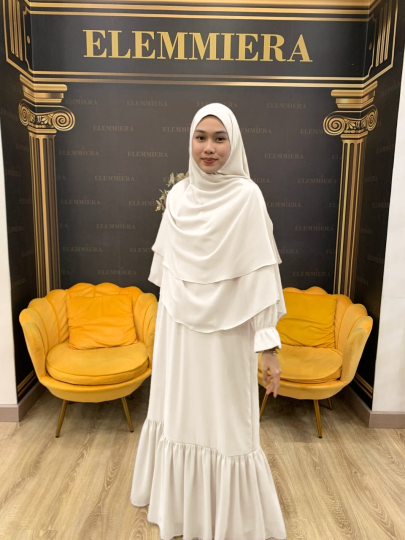 Jubah Qhyraa - Peach