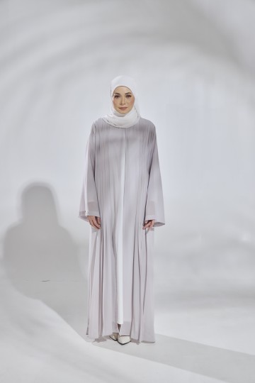 CARDIGAN ABAYAH HEART LIGHT GREY