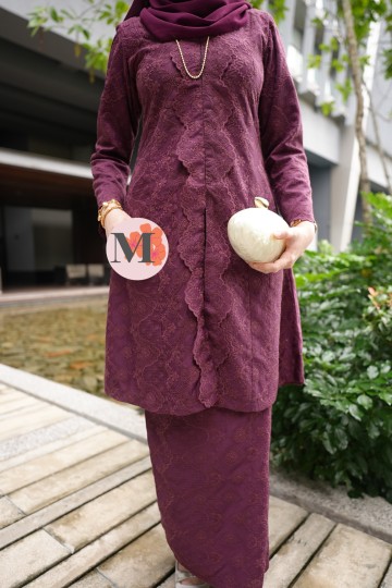 RANIA KEBARUNG BURGUNDY ORGANZA SILK