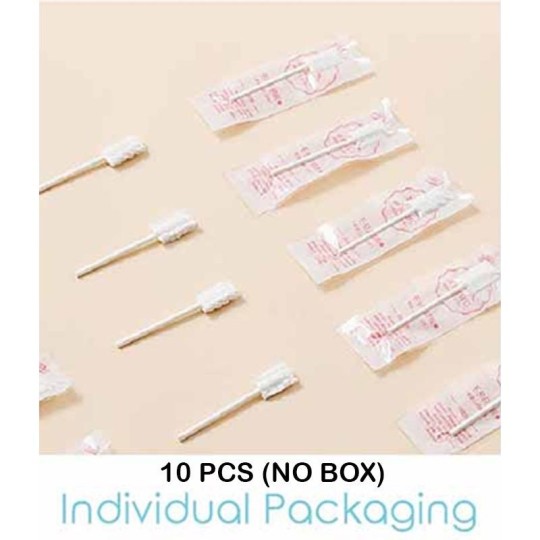 Repack 10 pcs/pack Baby Cotton Swab Mouth Tongue Cleaner Oral Cleaner Pembersih Mulut Bayi Cotton Maternity Comfortable Nasal Gigi
