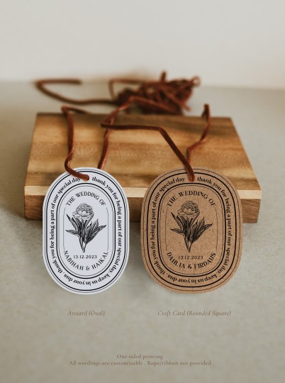 Rose Wood | Doorgift Tag
