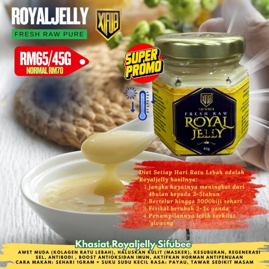 [SUPERFOOD RATU!]: Fresh Royal Jelly Sifubee 45g