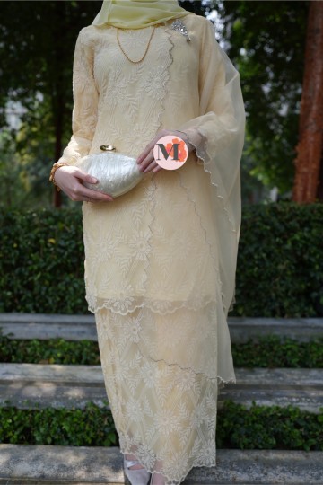 SERI (CHEMPAKA) KURUNG MODERN ORGANZA SOFT YELLOW