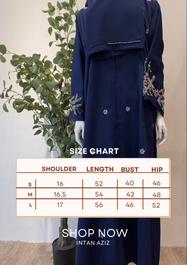 Abaya Fatima Baby Blue