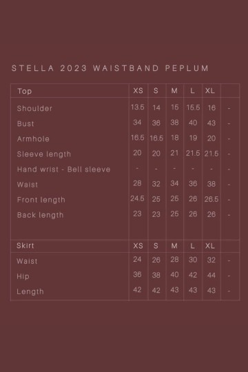 STELLA WAISTBAND PEPLUM IN CREAM BANQUET ON BLACK