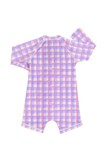 Swim Long Playing Checkers Purple