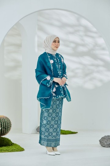 Seroja Kurung - Teal