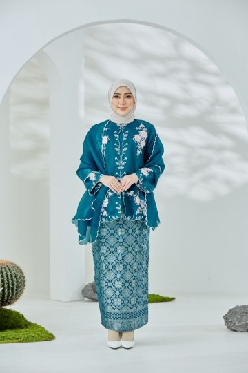 Seroja Kurung - Teal