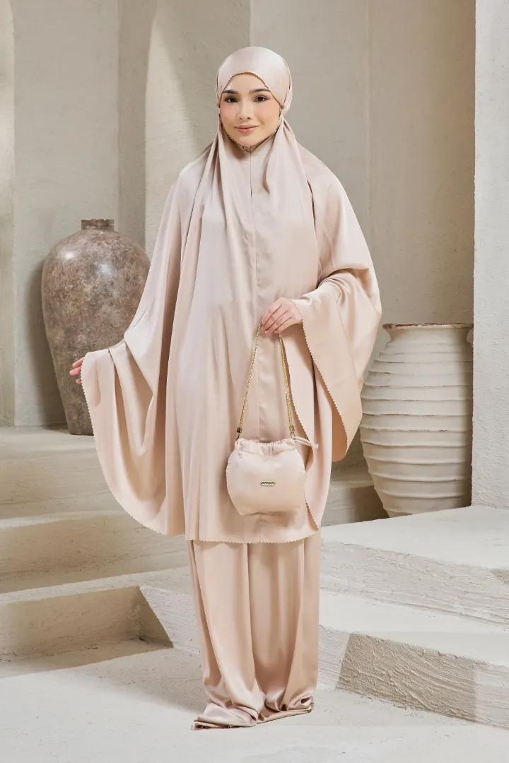 Telekung Travel 2.0 Beige Gold