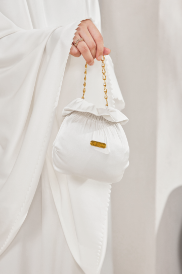 Telekung Travel White