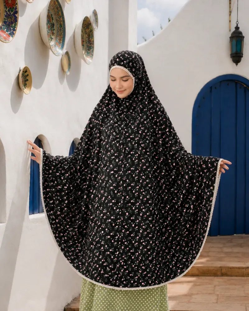 TIA ZALIKHA Telekung Cotton - Khadeja Collection (olive)