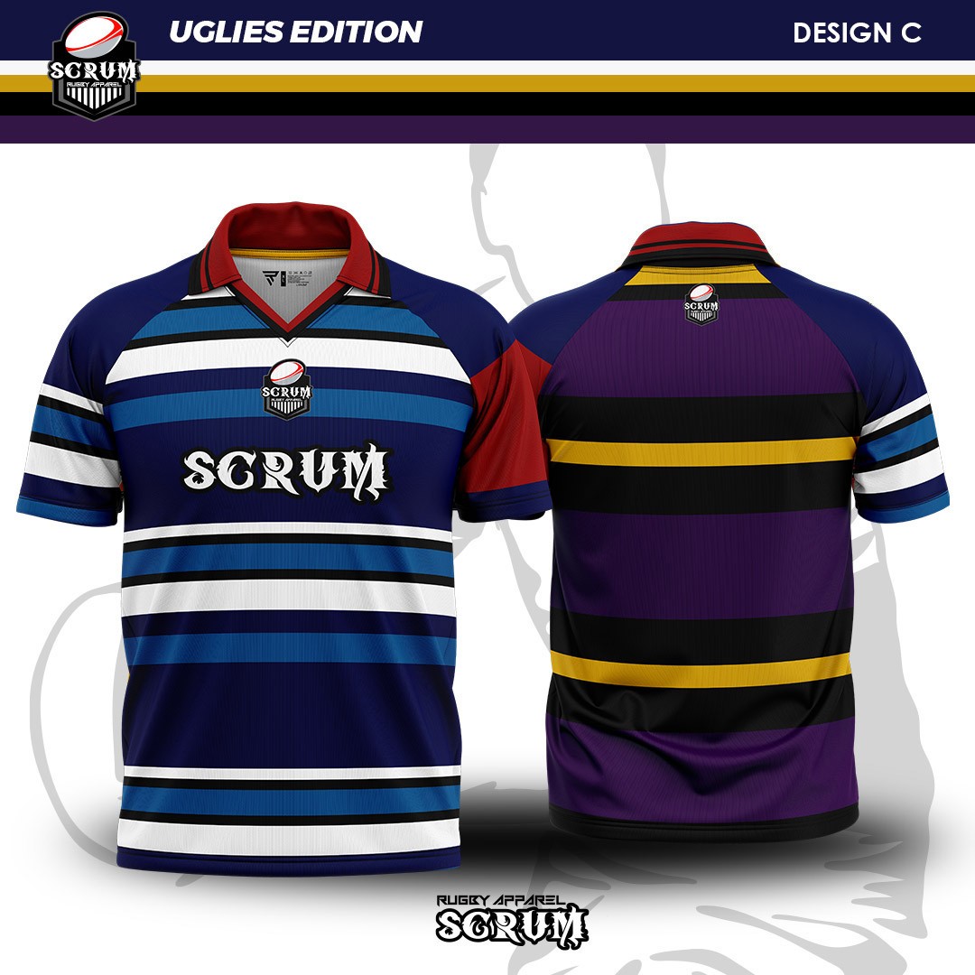 JERSEY SCRUM COLLAR RETRO DESIGN UGLIES