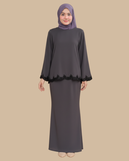 Kurung Raisha - Dark Grey