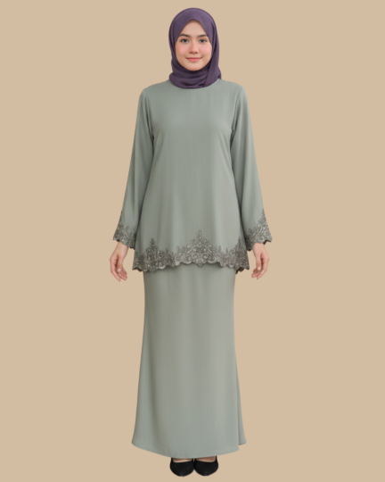 Kurung Raisha - Dusty Green