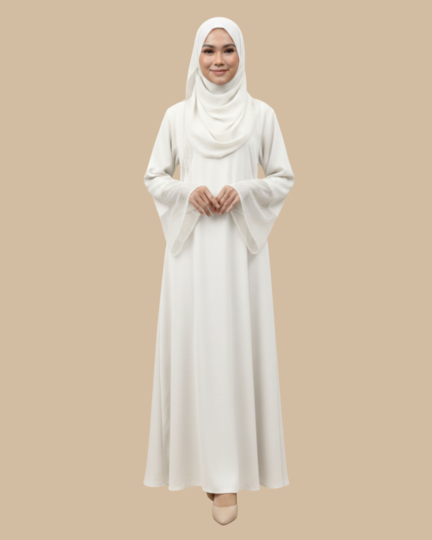 Abaya Qhareena - Off White