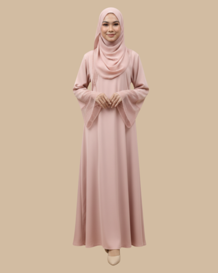 Abaya Qhareena - Pink