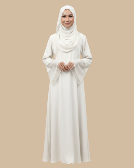 Abaya Qhareena - Off White