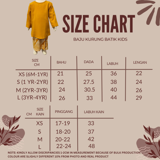 BAJU KURUNG KIDS BATIK SYUMAYA GREY