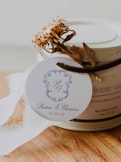 Poet Round & Square | Doorgift Tag