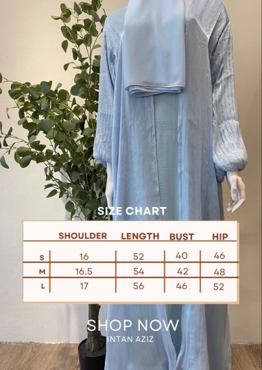 Abaya Aisya Baby Blue