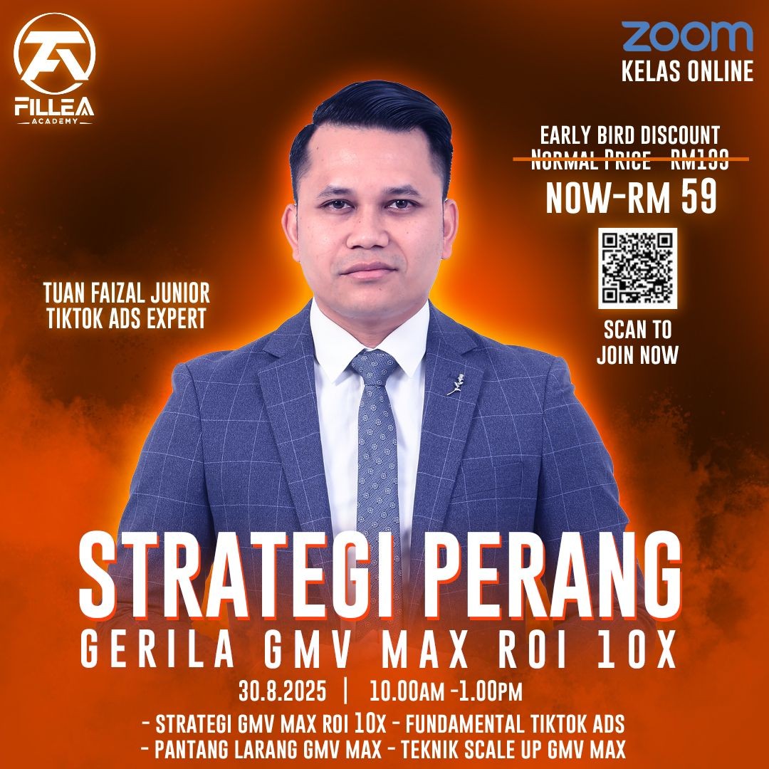 STRATEGI PERANG GERILA GMV MAX ROI 10X-EDISI ONLINE ZOOM