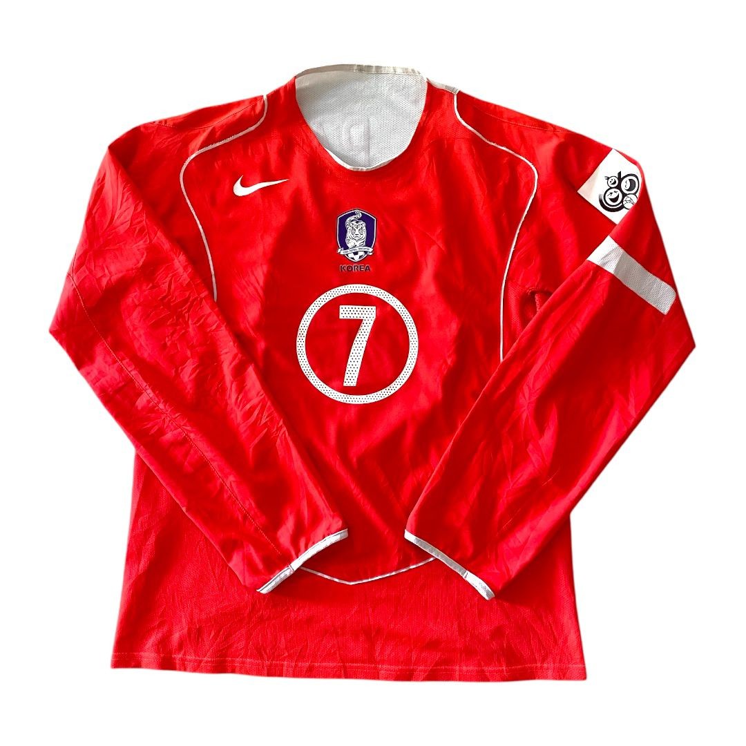 South Korea 2004 Home Long Sleeve Player Issue Shirt - JS PARK #7