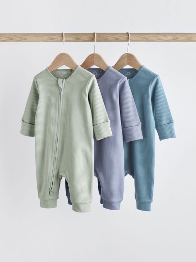 sleepsuit ribbed 3 pack