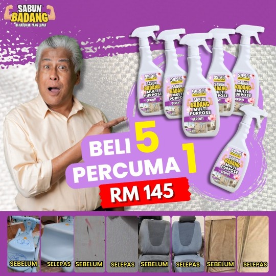 BELI 5 PERCUMA 1: 5 MULTIPURPOSE FREE 1 MULTIPURPOSE