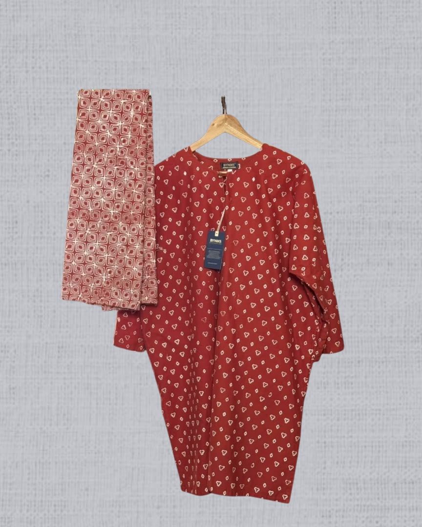 BAJU KURUNG BATIK KASTURI [K08 BRICK RED]