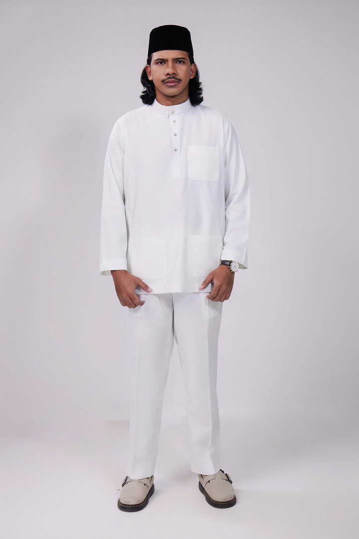 BAJU MELAYU CEKAK MUSANG 2.0 OFF WHITE (NEW 2025)