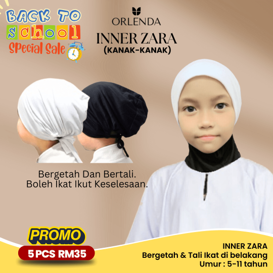 INNER ZARA - TIE BACK (KIDS) - (COMBO 5PCS)